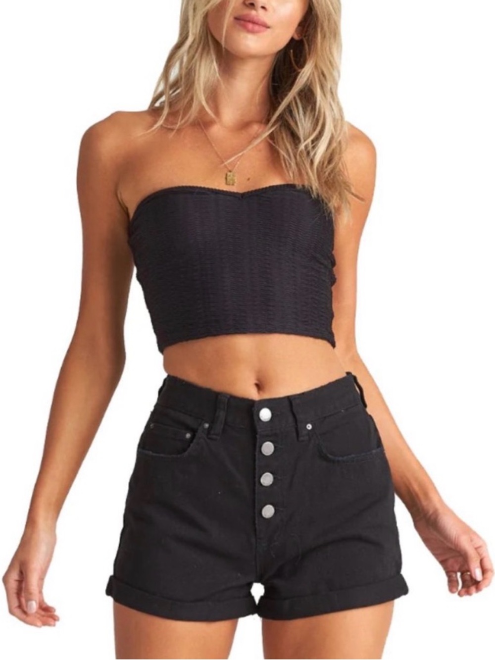 Billabong Black Button-Fly Denim Shorts - Size 28 - Great Condition! Summer